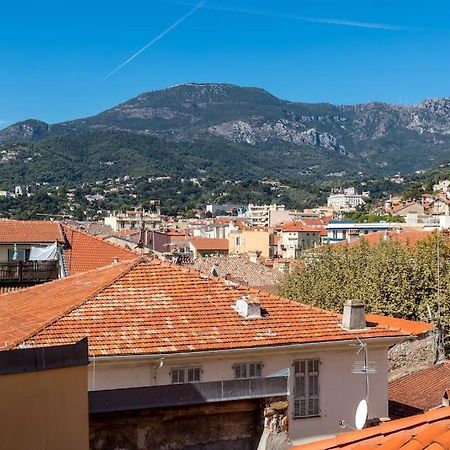 Between The Roofs Of Menton Old Town And The Sea Buitenkant foto